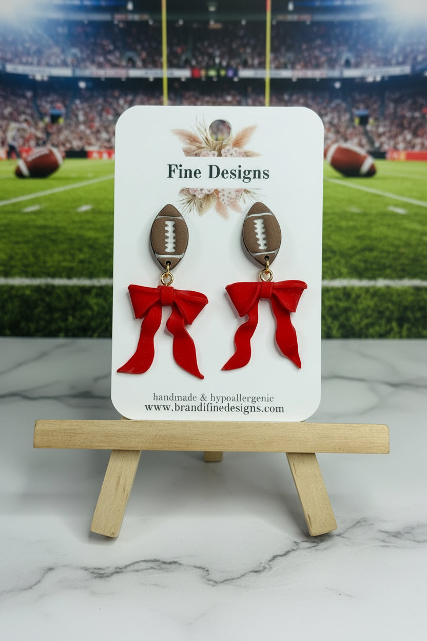 Football Red Bow