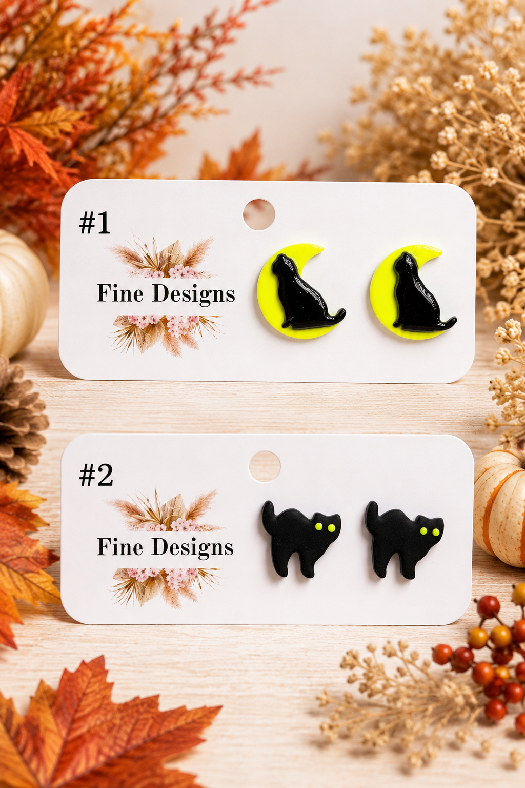 Cat Halloween Stud Options