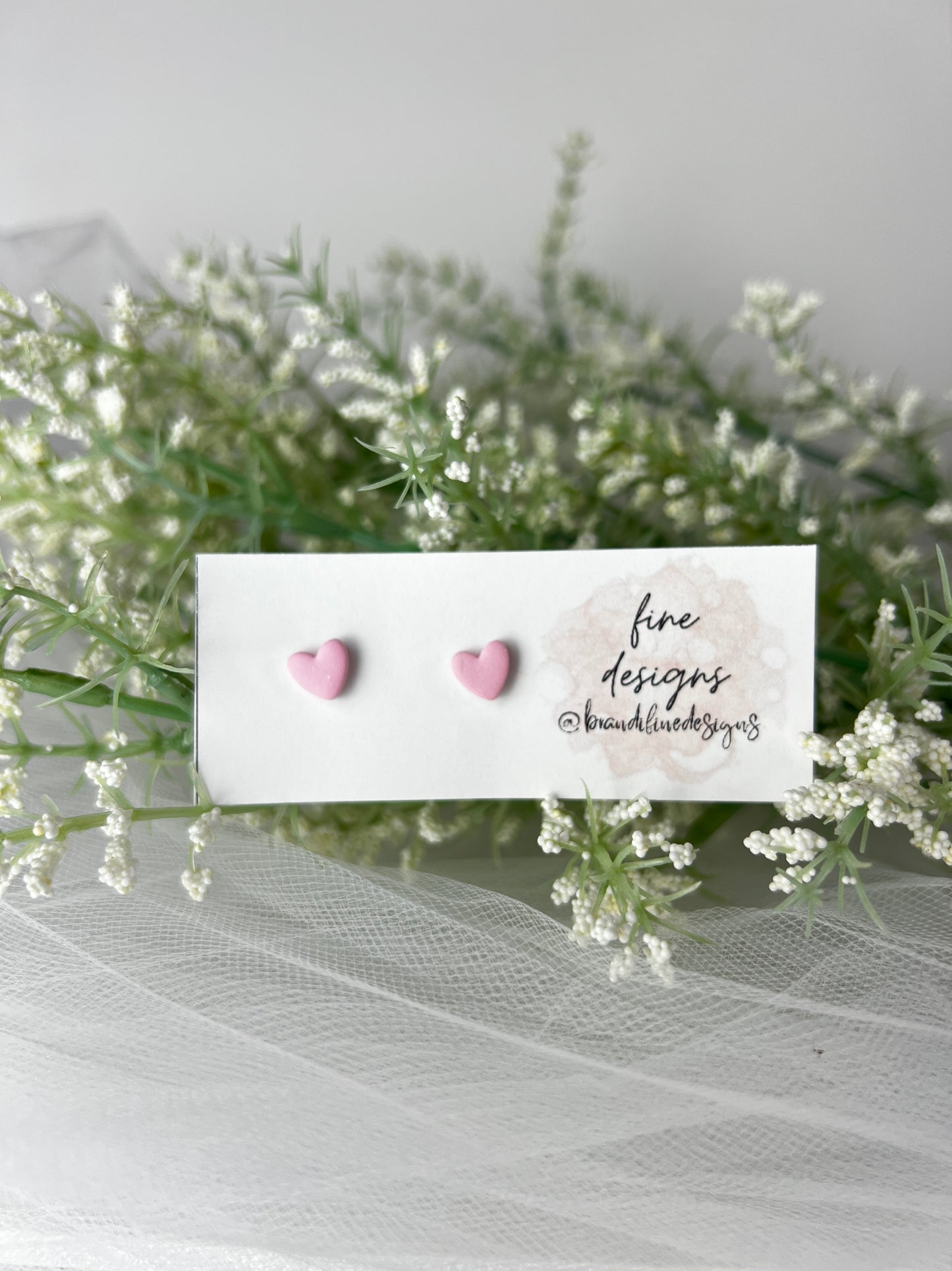 Light Pink Heart Stud