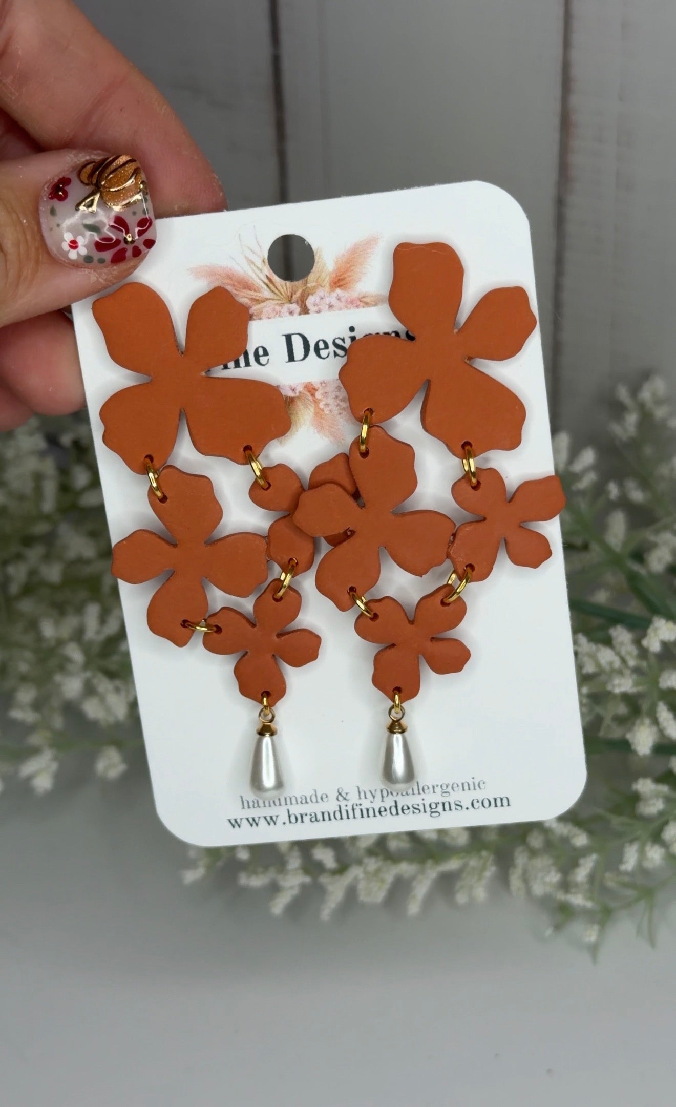 Burnt Orange Florals