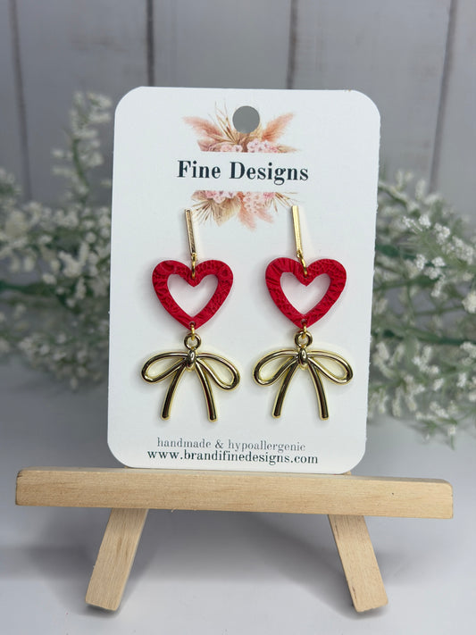 Red Heart Bow