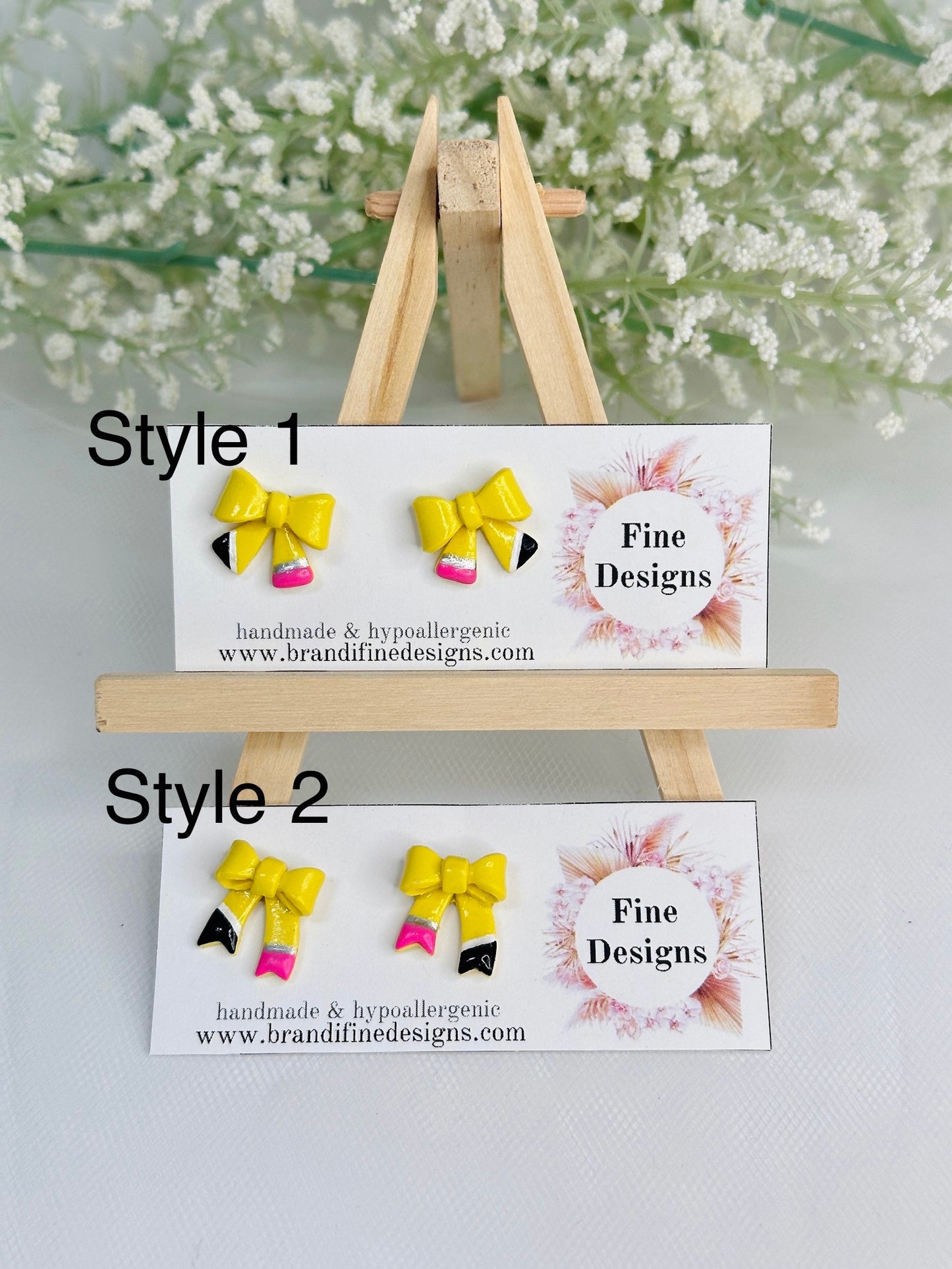 Pencil Bow Studs