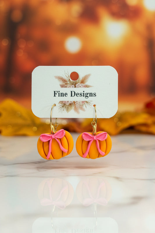 Pumpkin Bow Hoop