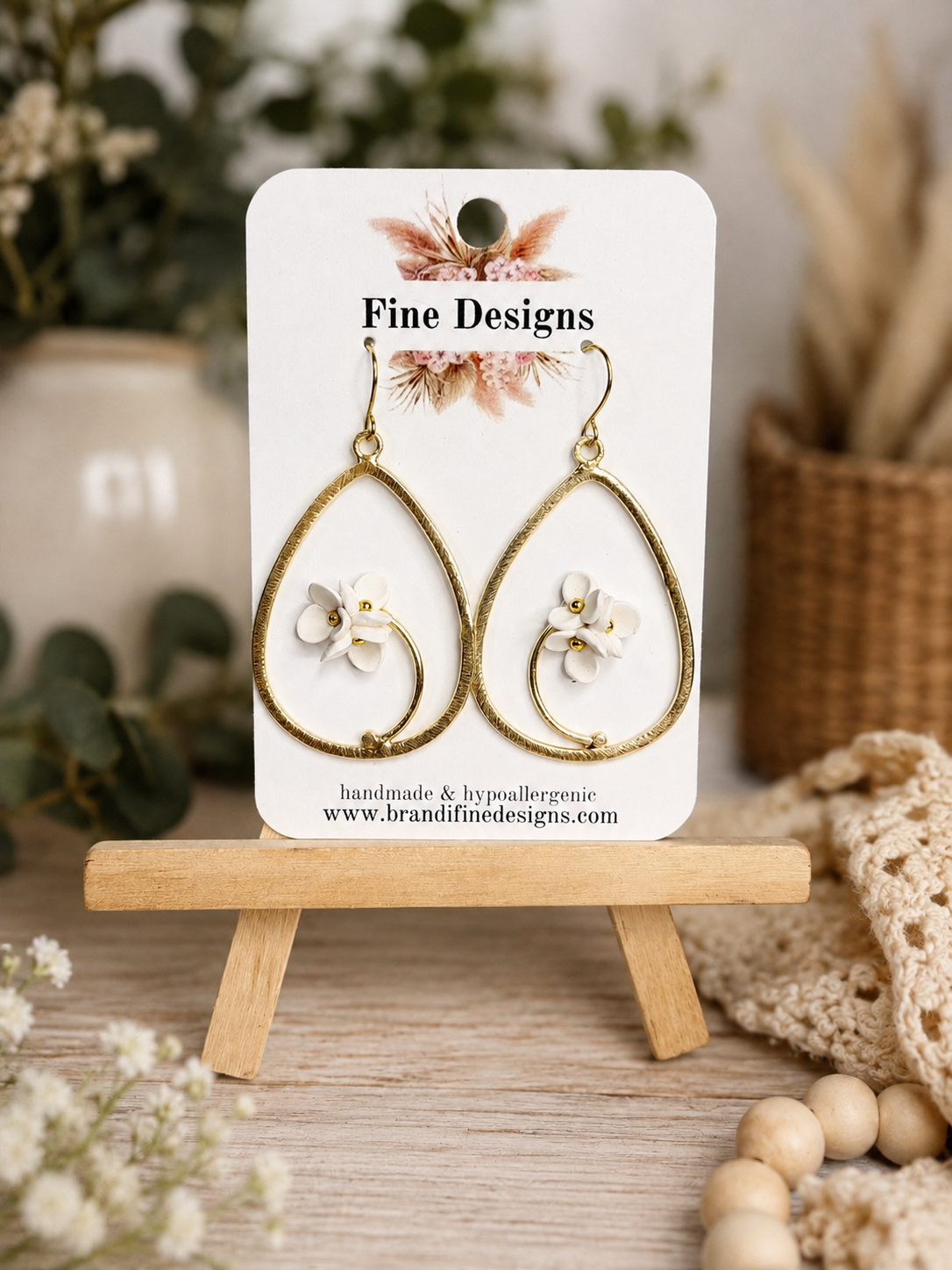 Floral Teardrop