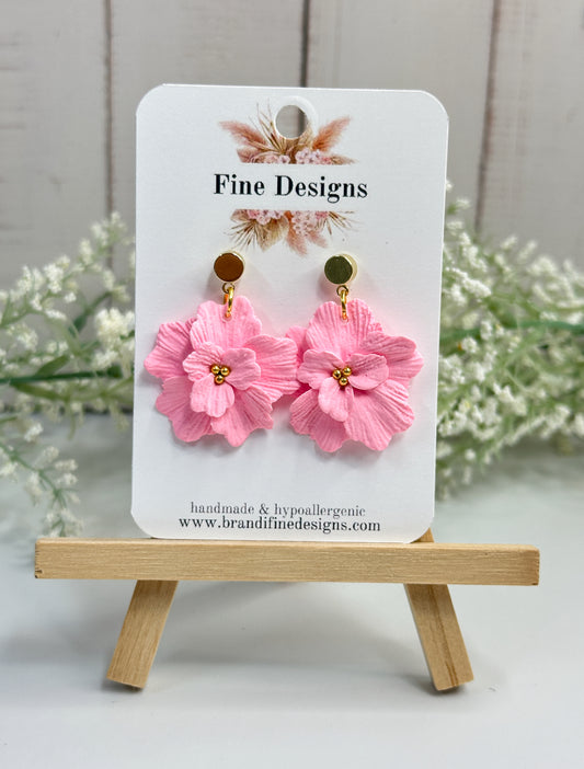 Pink Flower (Silver or Gold)